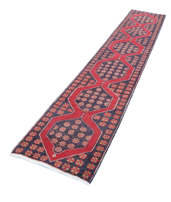 Oriental Hamadan Runner Rug 2' 0" x 11' 6" Hand-Knotted | No. AT98158