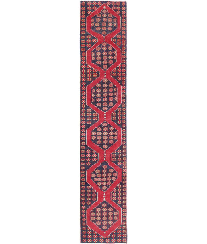 Oriental Hamadan Runner Rug 2' 0" x 11' 6" Hand-Knotted | No. AT98158