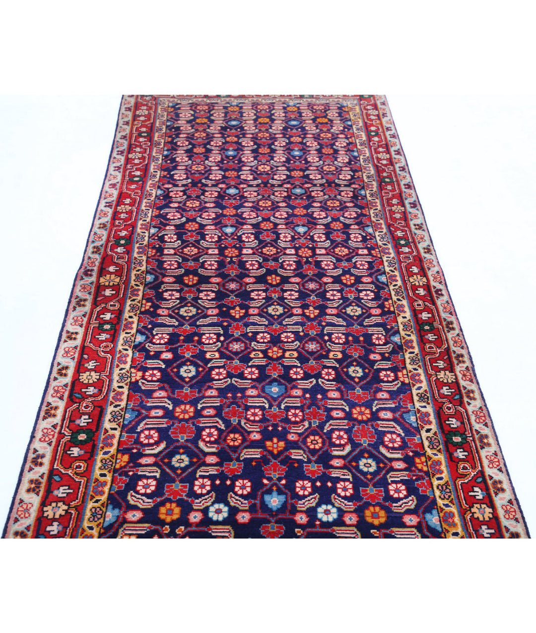 Afghan Hamadan Runner Rug 3' 4" x 9' 9" Hand-Knotted | No. AT59149
