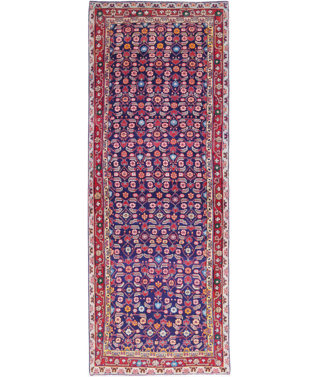 Hand Knotted Oriental Hamadan Wool Rug 3' 4" x 9' 9" - No. AT59149