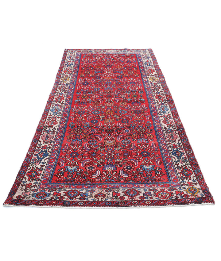 Afghan Hamadan Runner Rug 4' 0" x 9' 8" Hand-Knotted | No. AT17618