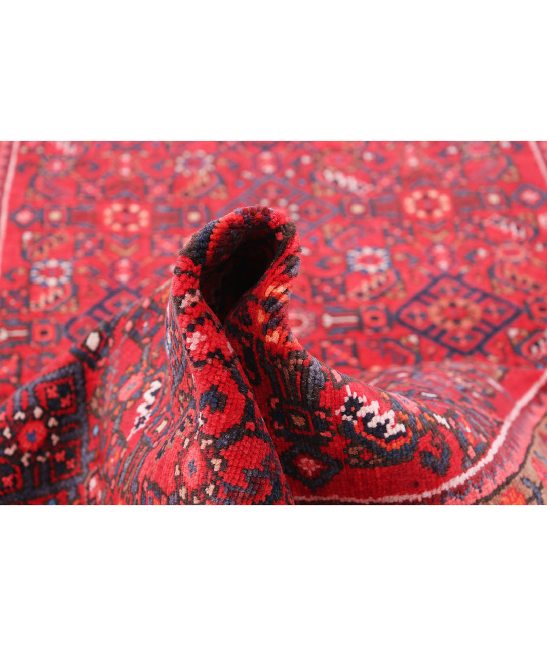 Afghan Hamadan Runner Rug 3' 10" x 17' 0" Hand-Knotted | No. AT54326