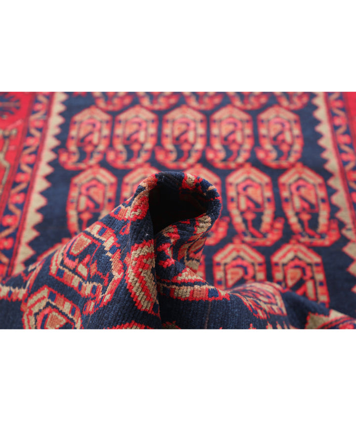 Afghan Hamadan Runner Rug 3' 7" x 17' 4" Hand-Knotted | No. AT25859