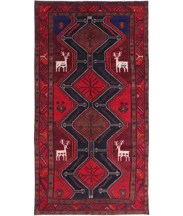 Hand Knotted Oriental Hamadan Wool Rug 5' 3" x 10' 4" - No. AT17296