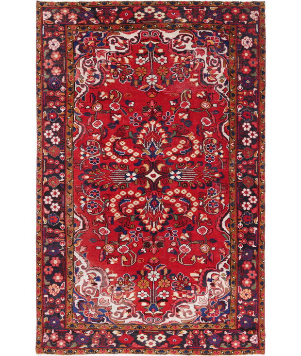 Hand Knotted Oriental Hamadan Wool Rug 4' 9" x 7' 8" - No. AT14111