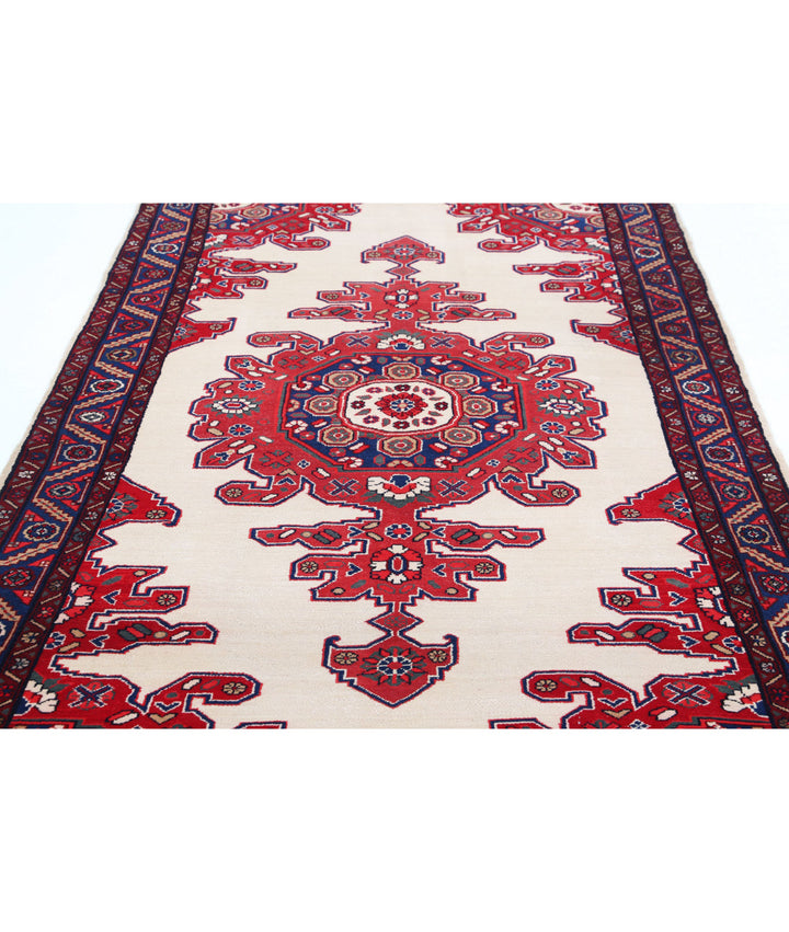 Afghan Hamadan Oriental Rug 4' 9" x 8' 11" Hand-Knotted | No. AT60793