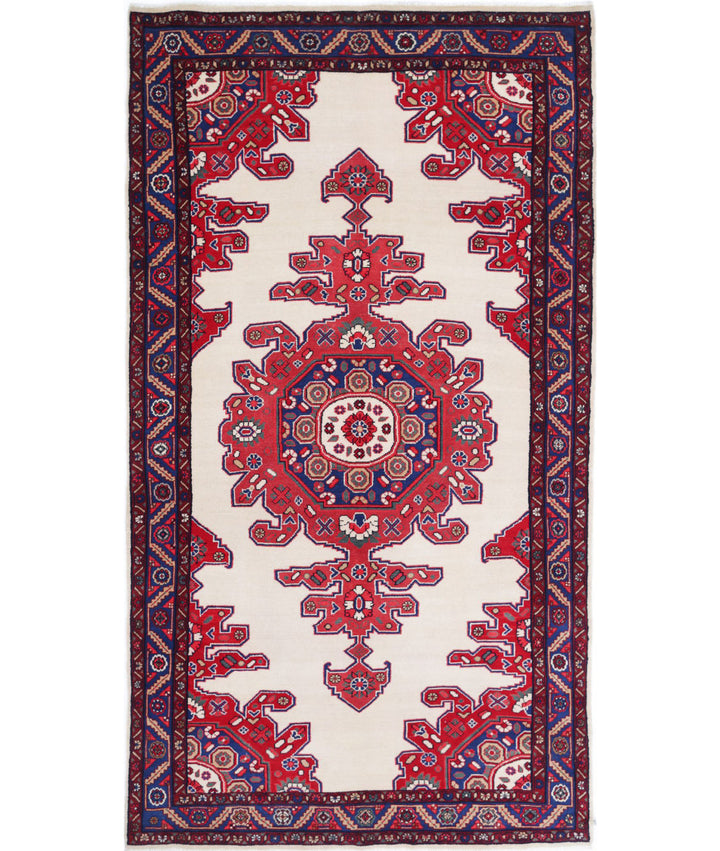 Afghan Hamadan Oriental Rug 4' 9" x 8' 11" Hand-Knotted | No. AT60793