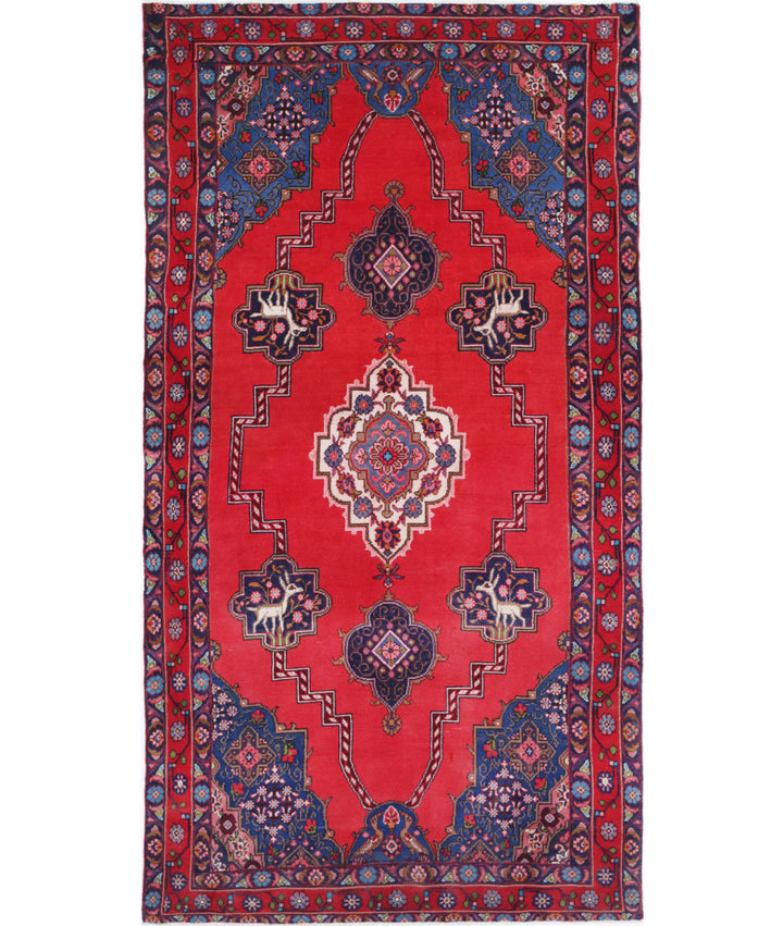 Afghan Oriental Rug 4' 10" x 9' 0" Hand-Knotted | No. AT23947