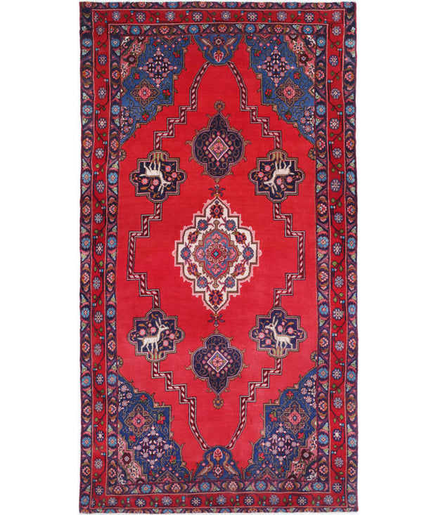 Hand Knotted Oriental Hamadan Wool Rug 4' 10" x 9' 0" - No. AT23947
