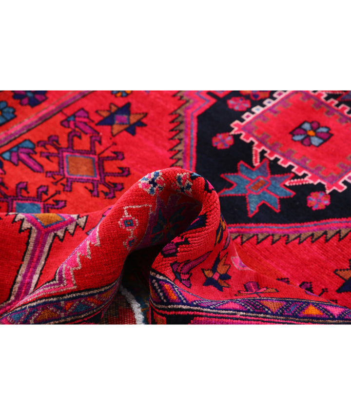 Afghan Hamadan Rug 4' 10" x 8' 9" Hand-Knotted | No. AT49129