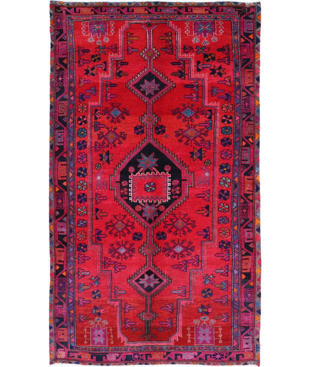 Hand Knotted Oriental Hamadan Wool Rug 4' 10" x 8' 9" - No. AT49129