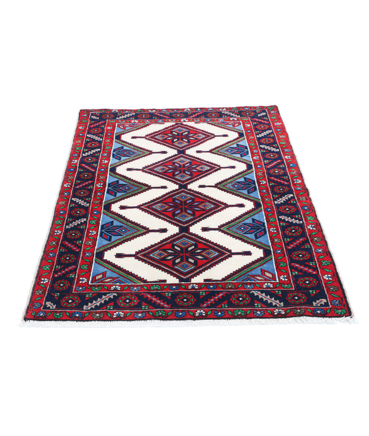 Afghan Oriental Rug 3' 5" x 4' 9" Hand-Knotted | No. AT46525