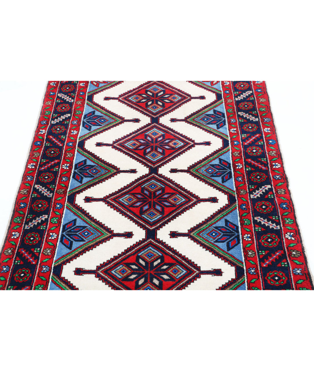 Afghan Oriental Rug 3' 5" x 4' 9" Hand-Knotted | No. AT46525