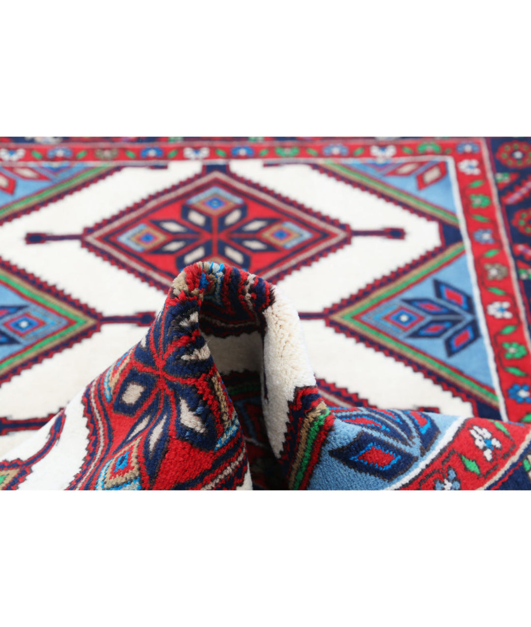 Afghan Oriental Rug 3' 5" x 4' 9" Hand-Knotted | No. AT46525