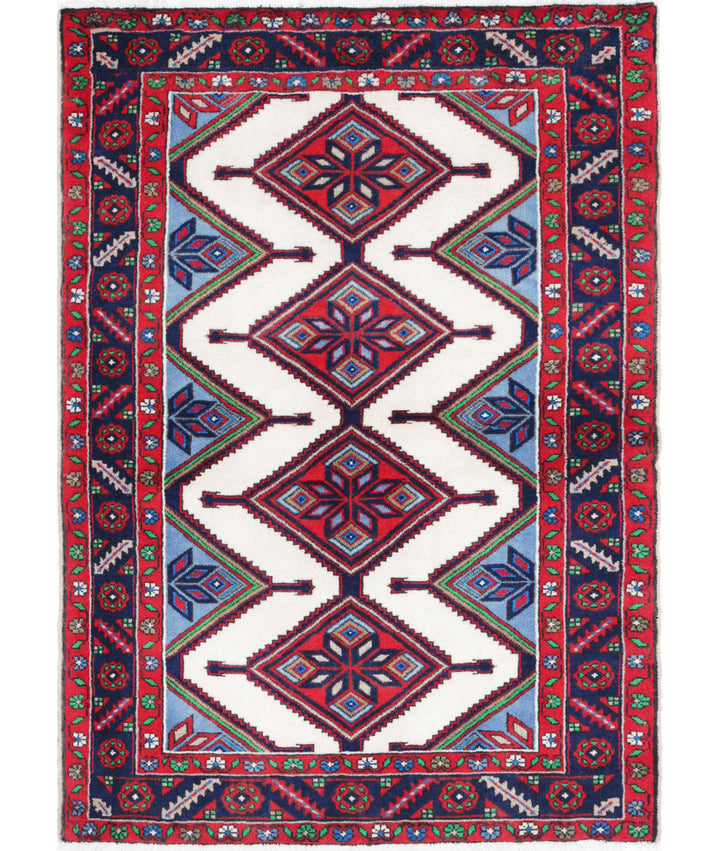 Afghan Oriental Rug 3' 5" x 4' 9" Hand-Knotted | No. AT46525