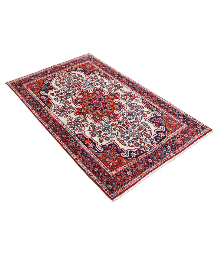 Oriental Hamadan Rug 3' 3" x 5' 1" Hand-Knotted | No. AT34211
