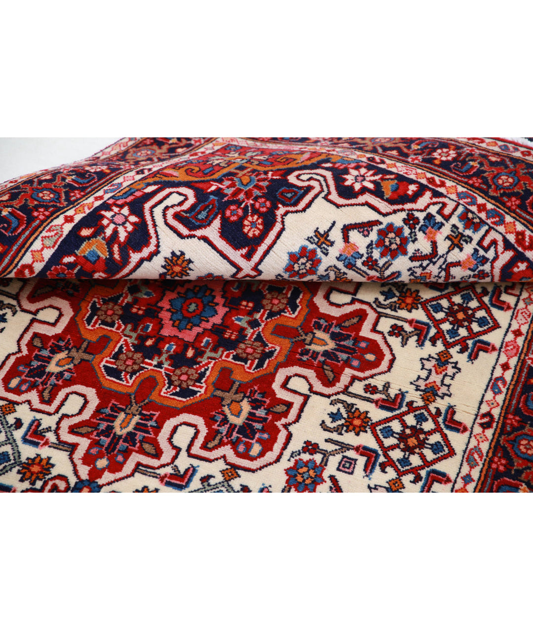 Oriental Hamadan Rug 3' 3" x 5' 1" Hand-Knotted | No. AT34211