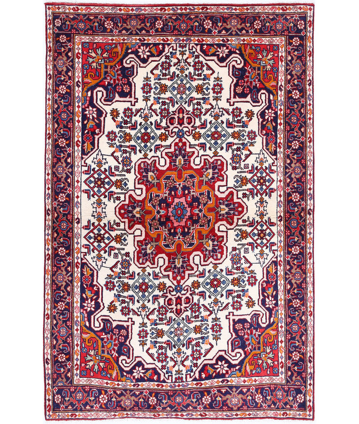 Oriental Hamadan Rug 3' 3" x 5' 1" Hand-Knotted | No. AT34211