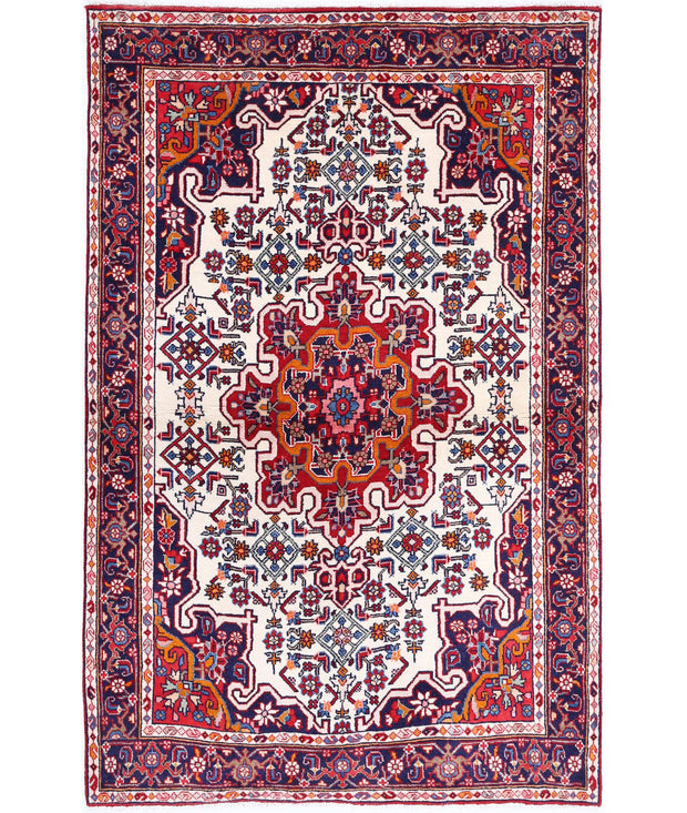 Hand Knotted Oriental Hamadan Wool Rug 3' 3" x 5' 1" - No. AT34211