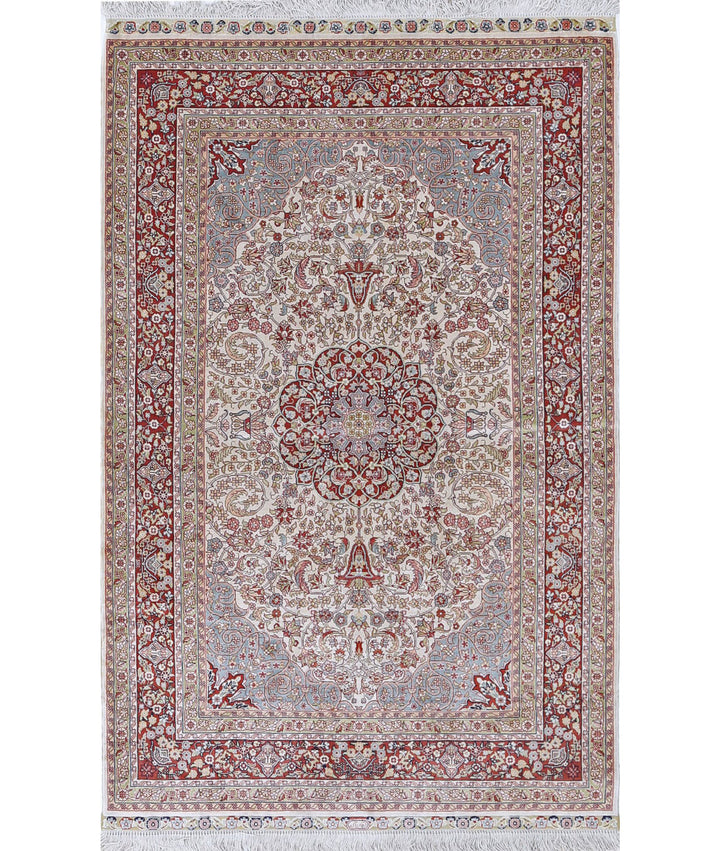 Afghan Hereke Rug 2' 7" x 4' 0" Hand-Knotted | No. AT86655