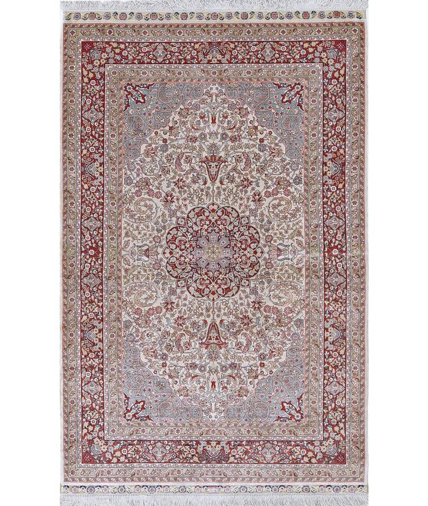 Hand Knotted Masterpiece Hereke Fine Silk Rug 2' 7" x 4' 0" - No. AT86655