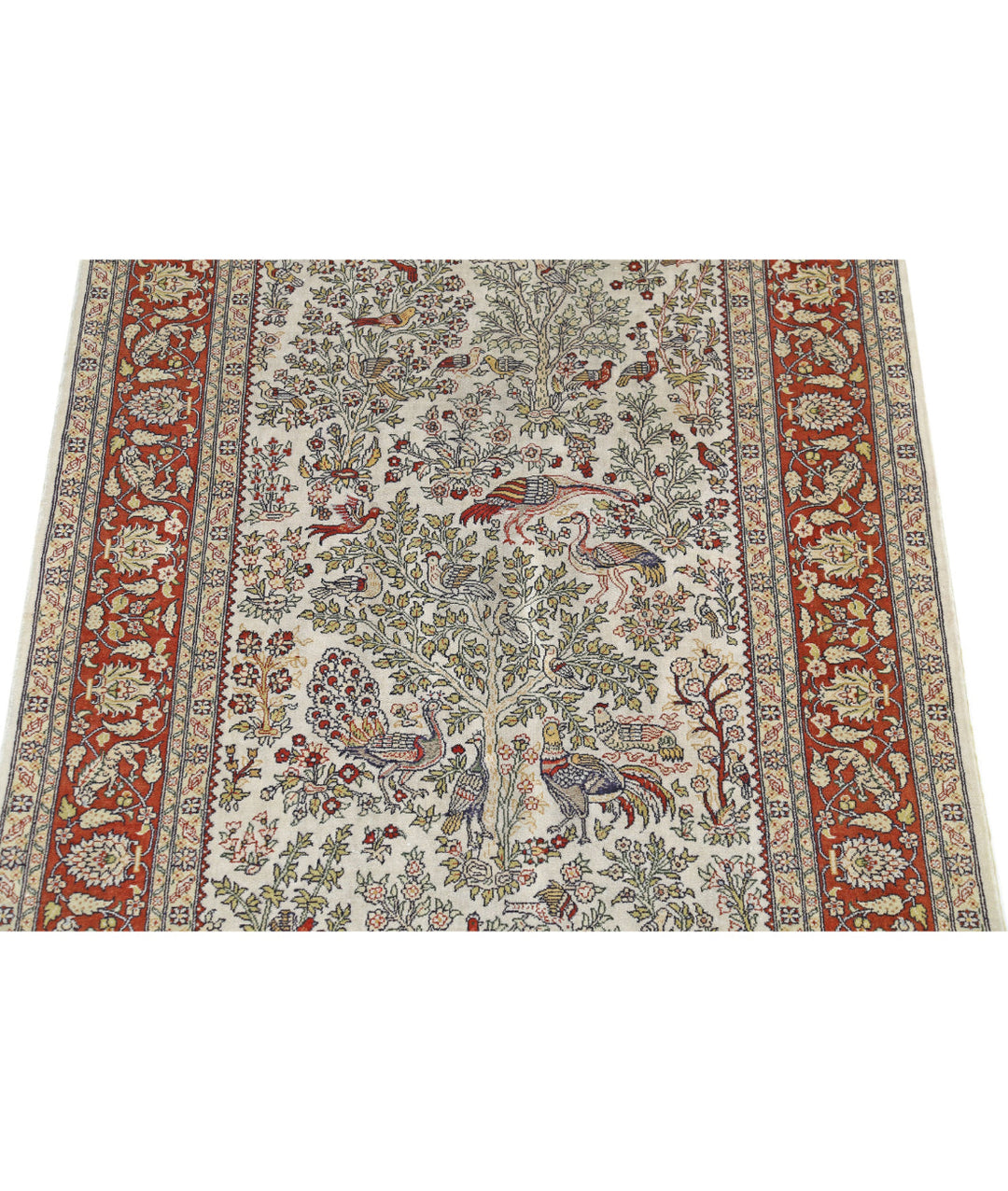 Afghan Hereke Rug 2' 7" x 3' 11" Hand-Knotted | No. AT23313