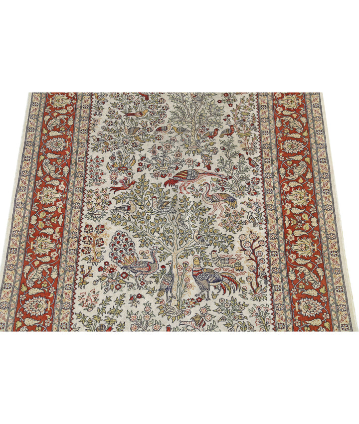 Afghan Hereke Rug 2' 7" x 3' 11" Hand-Knotted | No. AT23313