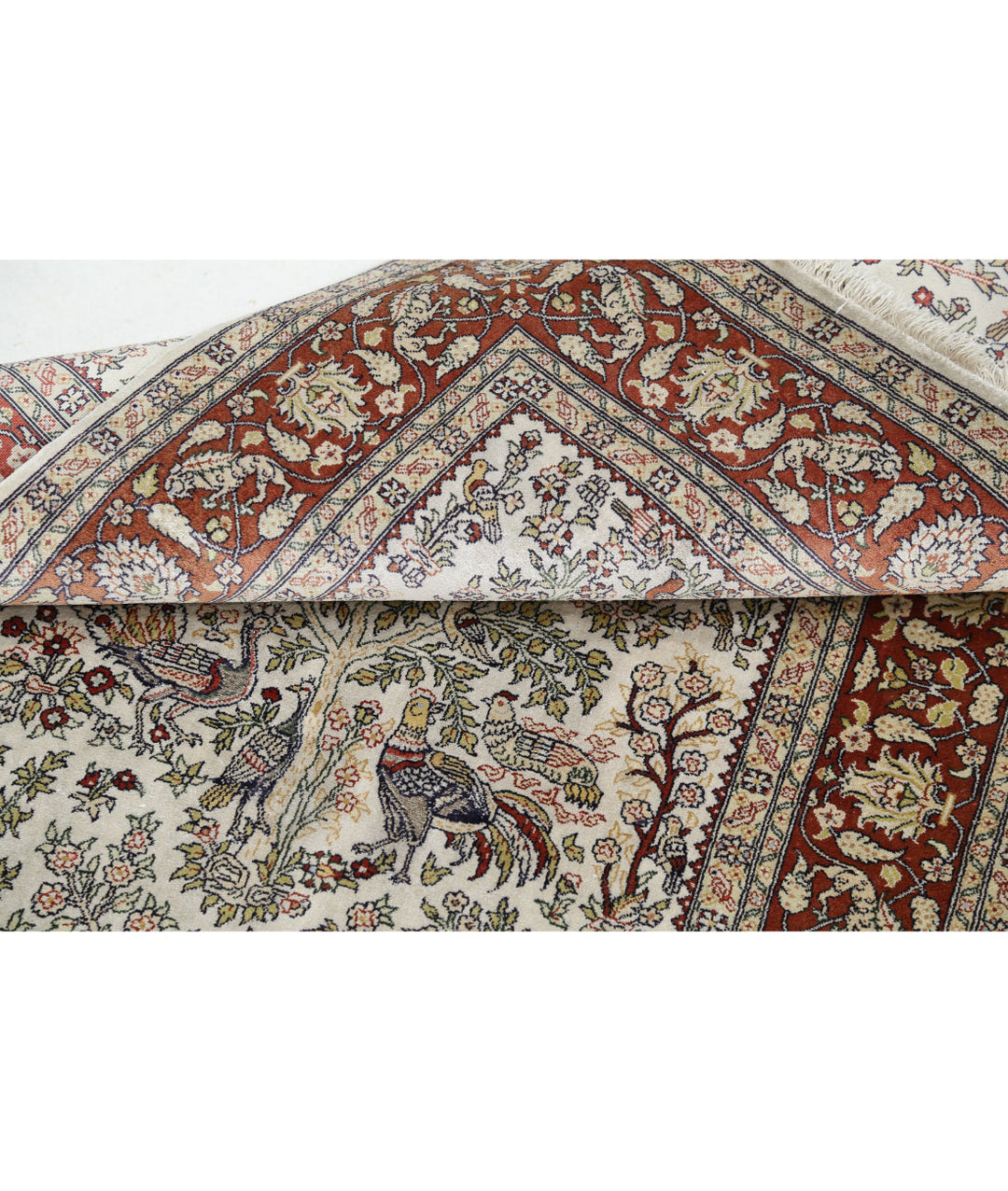 Afghan Hereke Rug 2' 7" x 3' 11" Hand-Knotted | No. AT23313