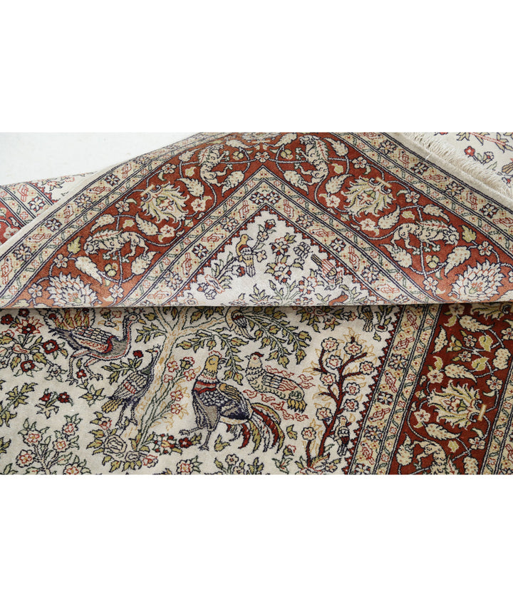 Afghan Hereke Rug 2' 7" x 3' 11" Hand-Knotted | No. AT23313
