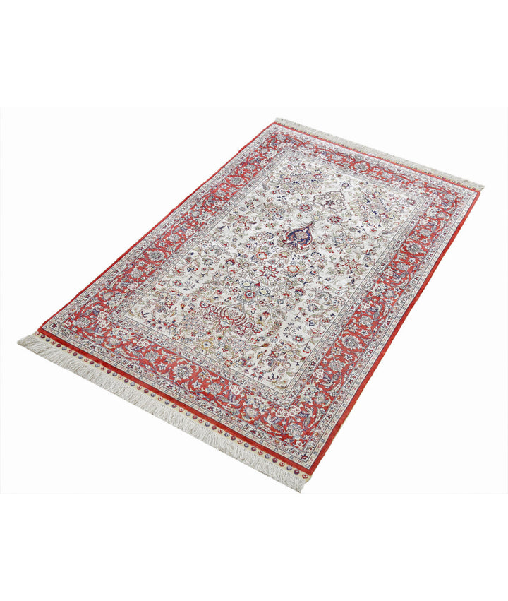 Afghan Hereke Rug 2' 7" x 4' 0" Hand-Knotted | No. AT83932