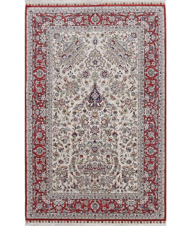 Hand Knotted Masterpiece Hereke Fine Silk Rug 2' 7" x 4' 0" - No. AT83932