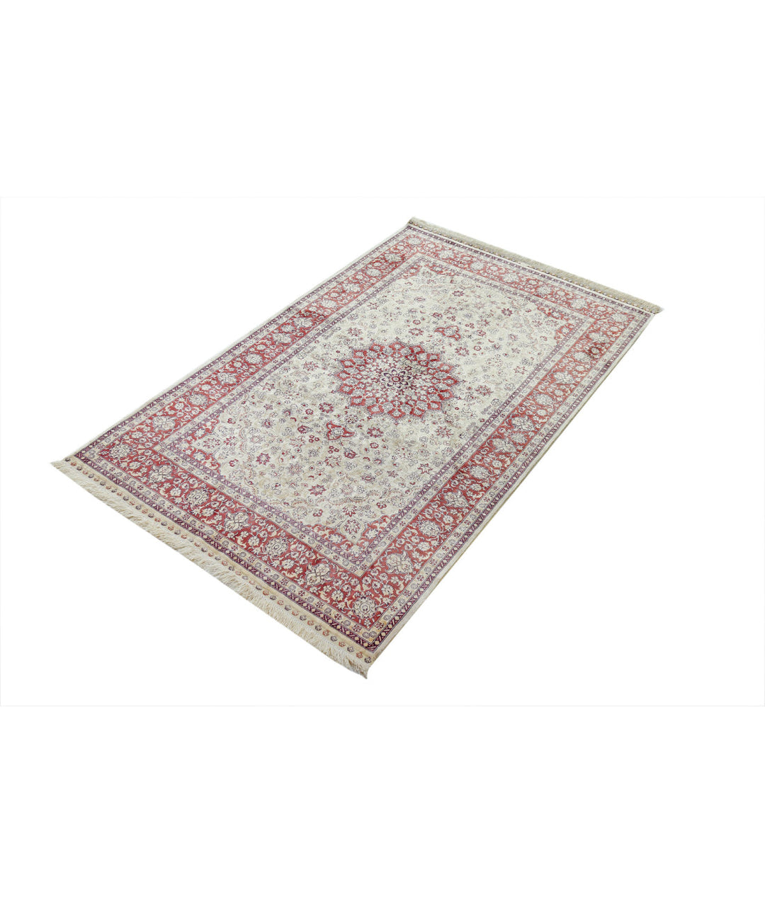 Afghan Hereke Rug 3' 1" x 4' 10" Hand-Knotted | No. AT80957
