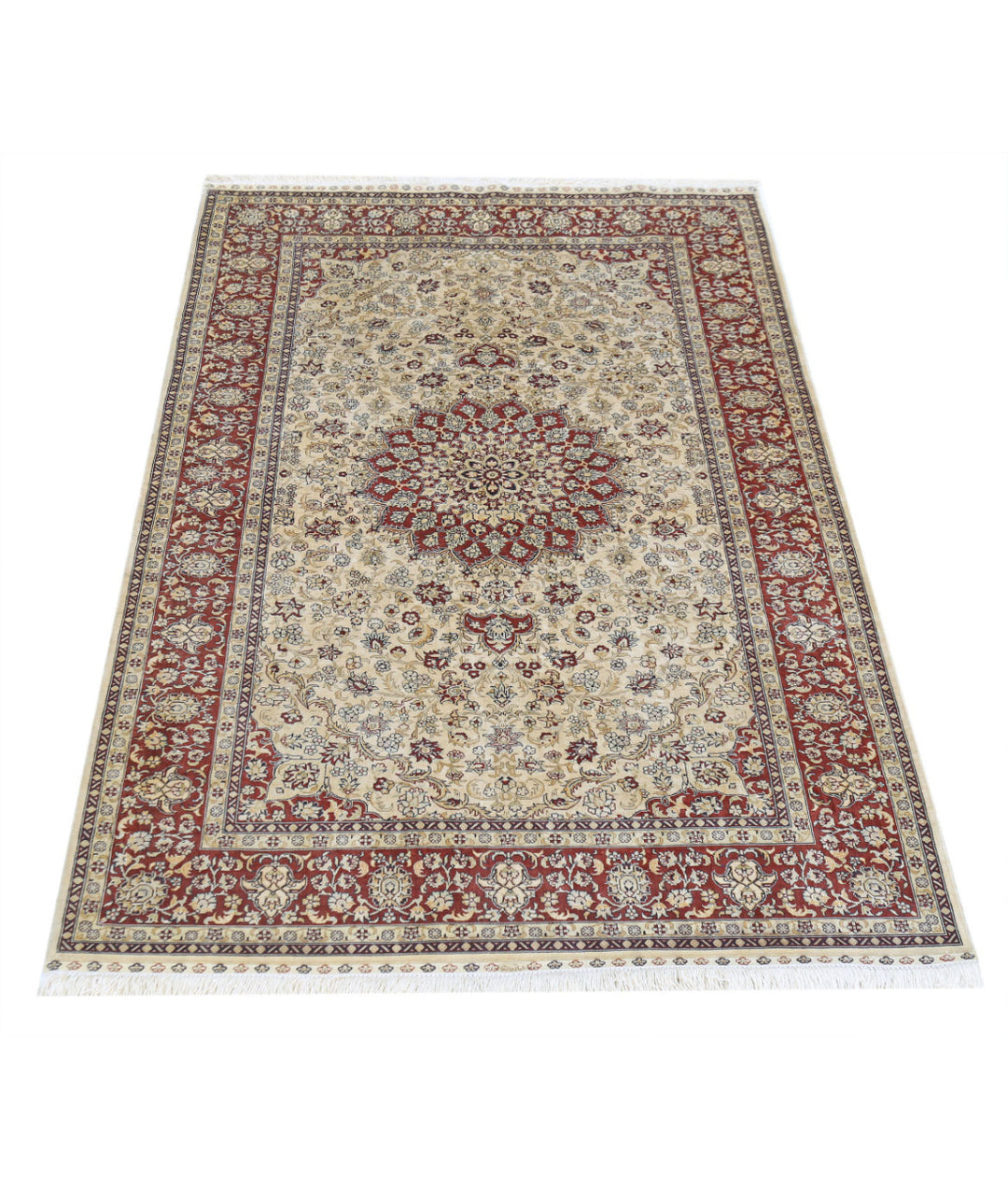 Afghan Hereke Rug 3' 1" x 4' 10" Hand-Knotted | No. AT80957