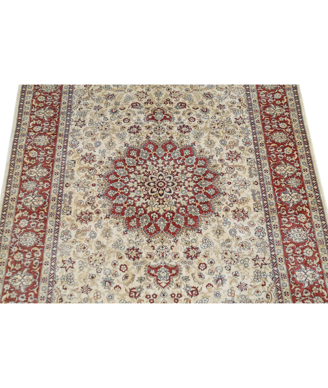 Afghan Hereke Rug 3' 1" x 4' 10" Hand-Knotted | No. AT80957