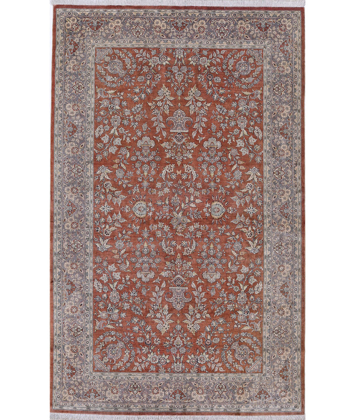 Afghan Hereke Rug 3' 0" x 4' 11" Hand-Knotted | No. AT19463