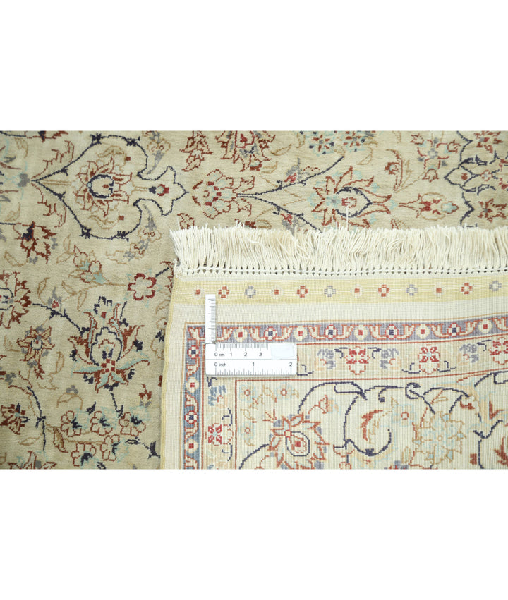 Beige Afghan Hereke Rug 3' 0" x 5' 0" Hand-Knotted | No. AT25055