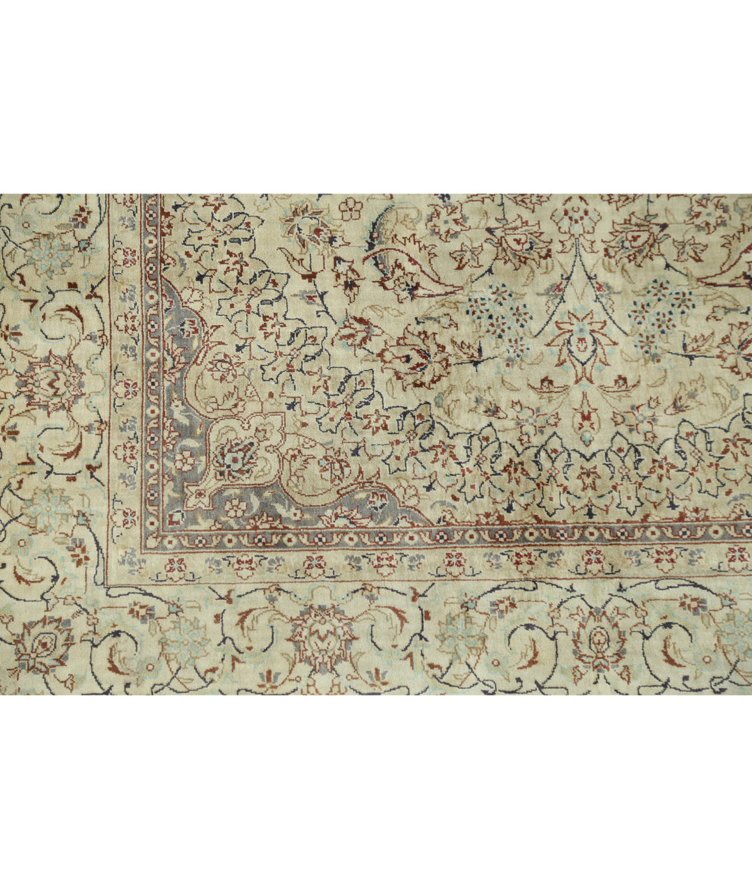 Beige Afghan Hereke Rug 3' 0" x 5' 0" Hand-Knotted | No. AT25055