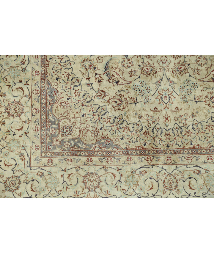 Beige Afghan Hereke Rug 3' 0" x 5' 0" Hand-Knotted | No. AT25055