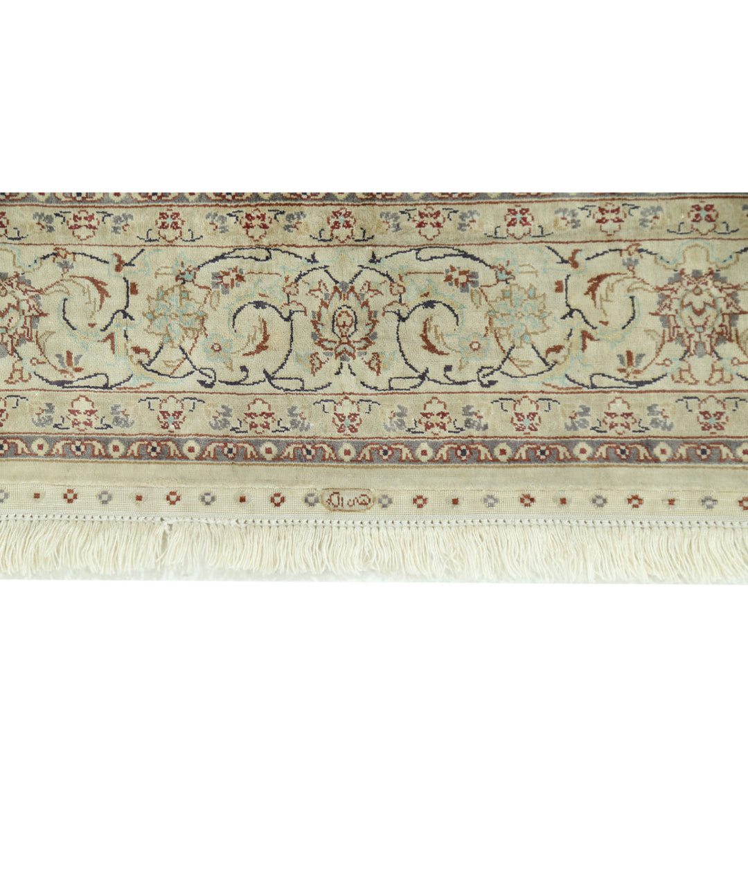 Beige Afghan Hereke Rug 3' 0" x 5' 0" Hand-Knotted | No. AT25055