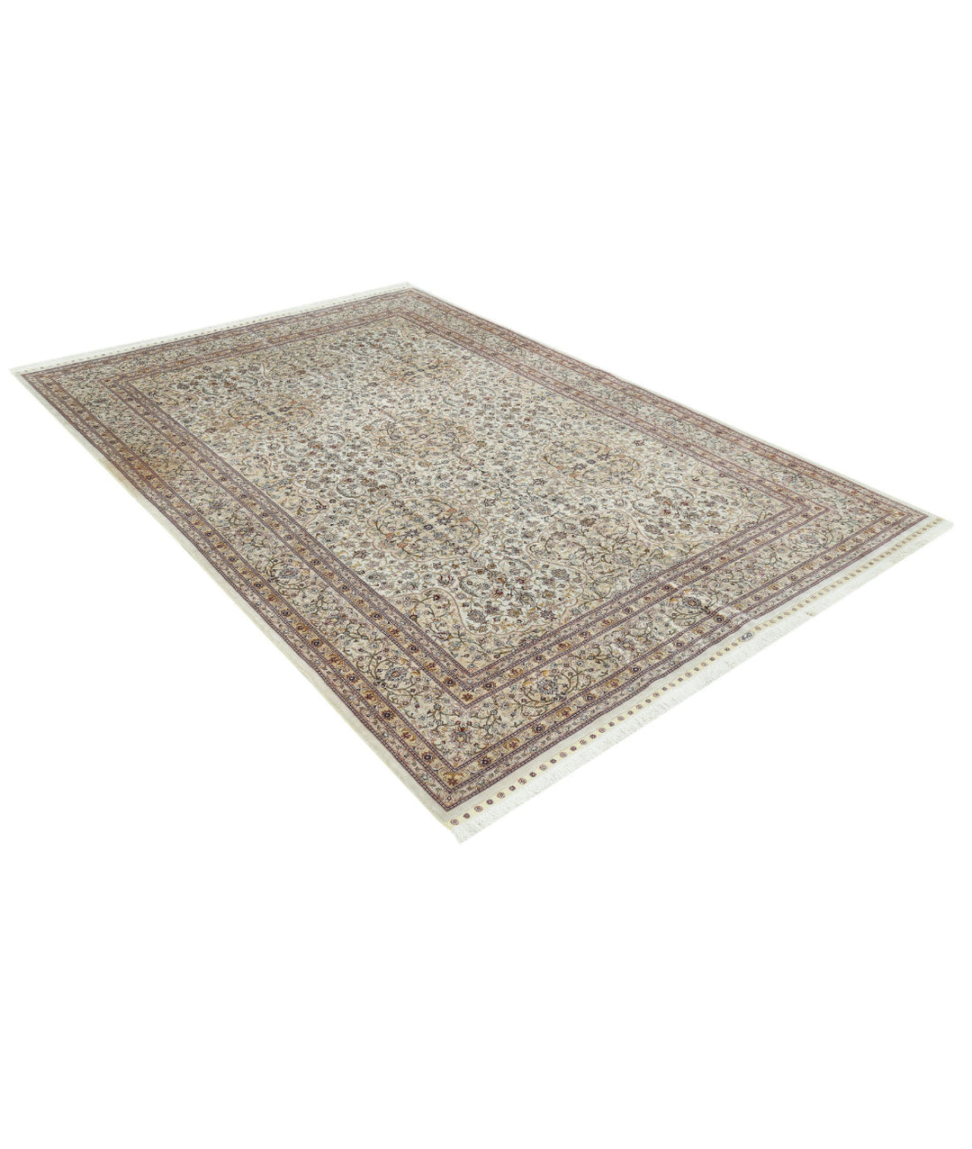 Afghan Hereke Rug 6' 0" x 9' 0" Hand-Knotted | No. AT63345