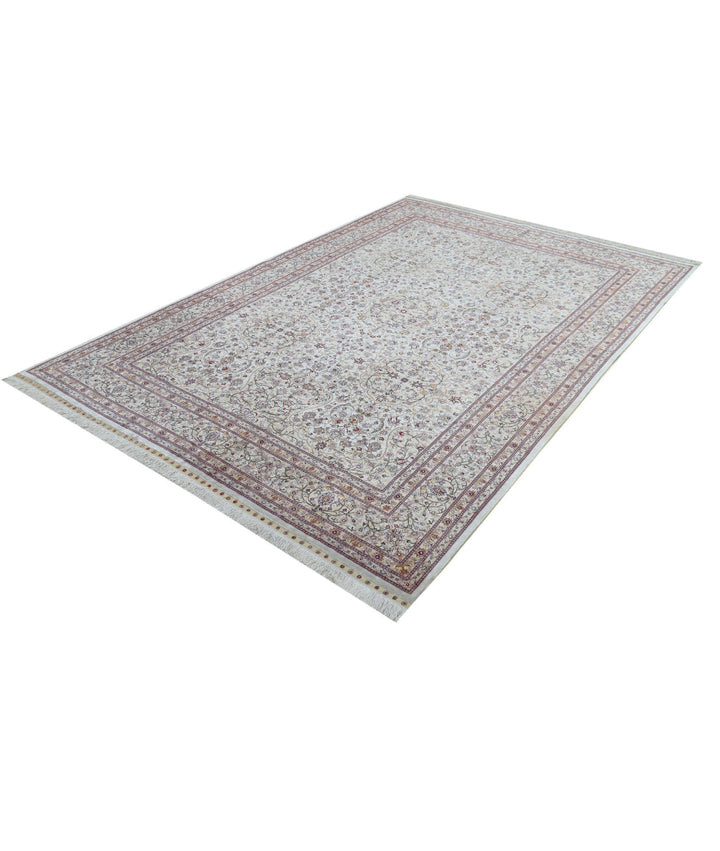 Afghan Hereke Rug 6' 0" x 9' 0" Hand-Knotted | No. AT63345