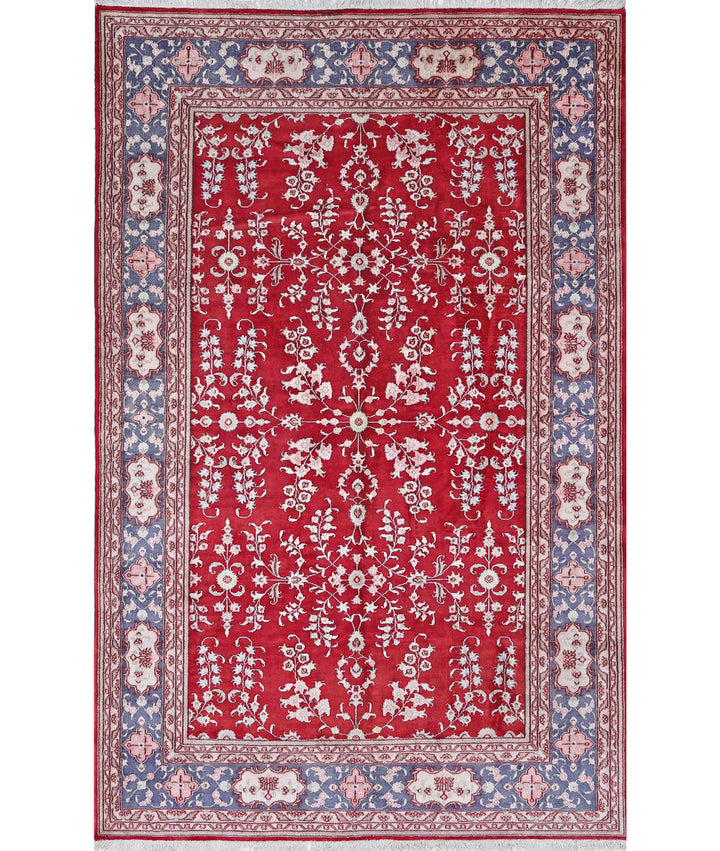 Afghan Hereke Rug 5' 0" x 7' 9" Hand-Knotted