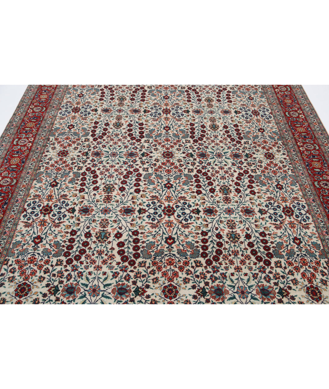 Afghan Hereke Rug 7' 1" x 9' 9" Hand-Knotted | No. AT86436