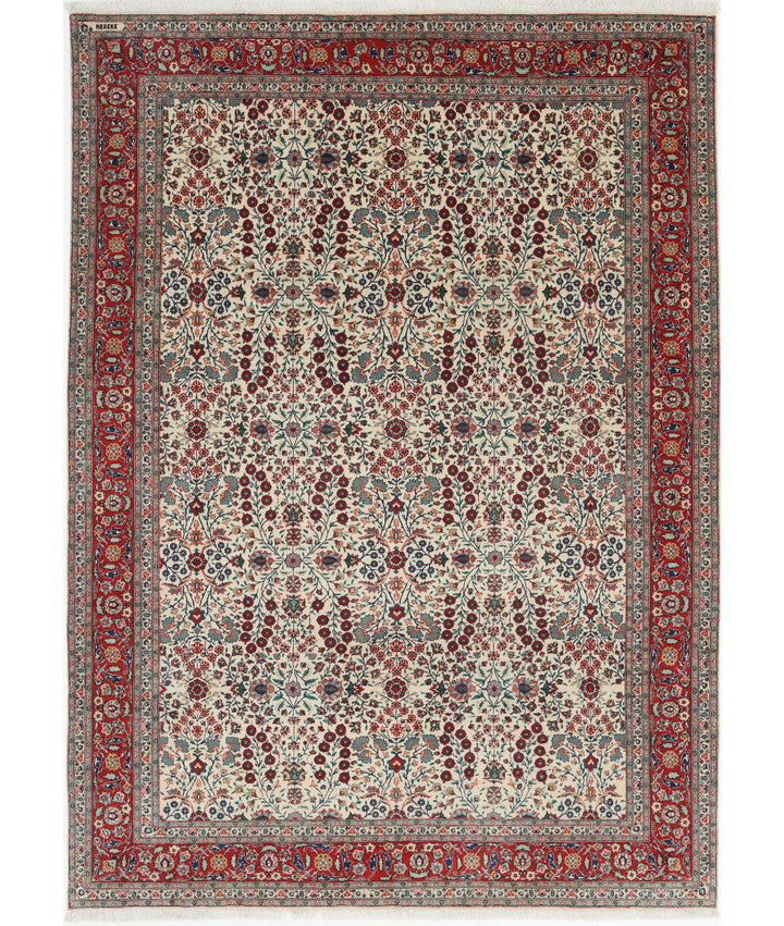 Afghan Hereke Rug 7' 1" x 9' 9" Hand-Knotted | No. AT86436