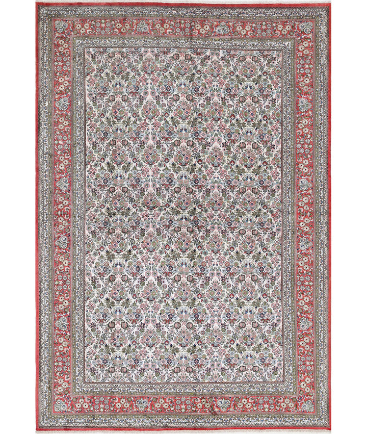 Afghan Hereke Rug 6' 1" x 7' 11" Hand-Knotted | No. AT68105