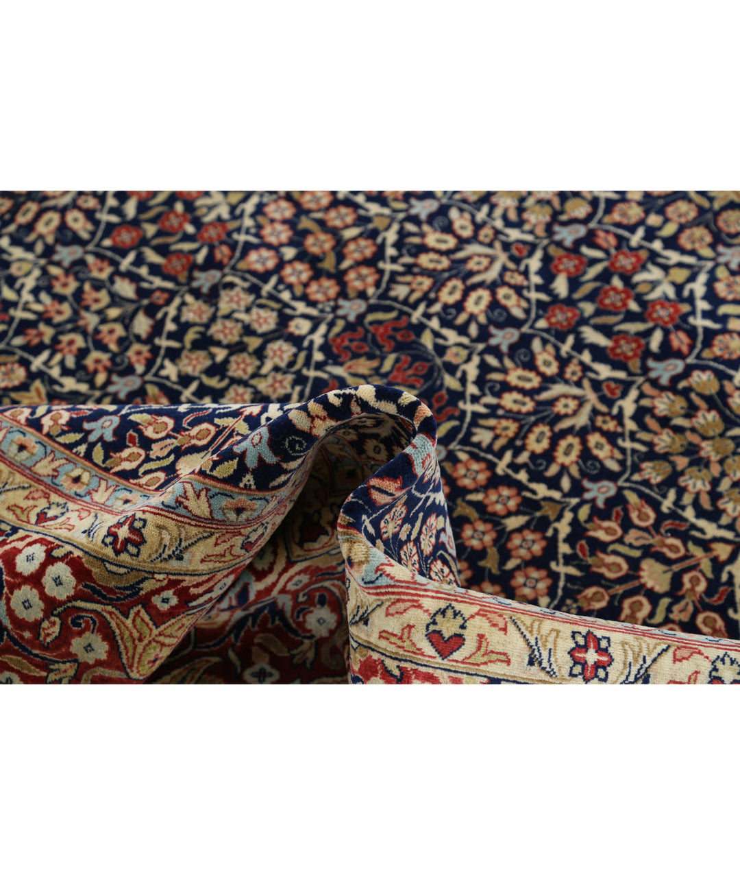Afghan Hereke Rug 8' 0" x 9' 9" Hand-Knotted | No. AT84713
