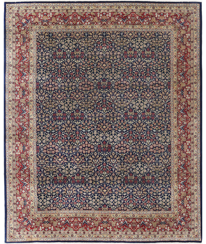 Afghan Hereke Rug 8' 0" x 9' 9" Hand-Knotted | No. AT84713
