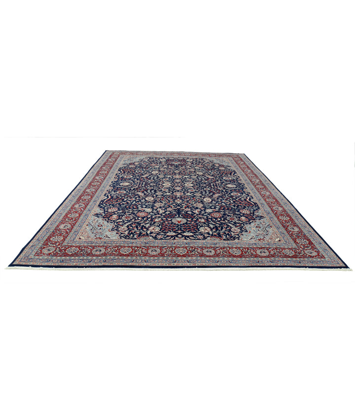 Blue Pakistani Oriental Rug 9' 9" x 13' 10" Hand-Knotted | No. AT91629