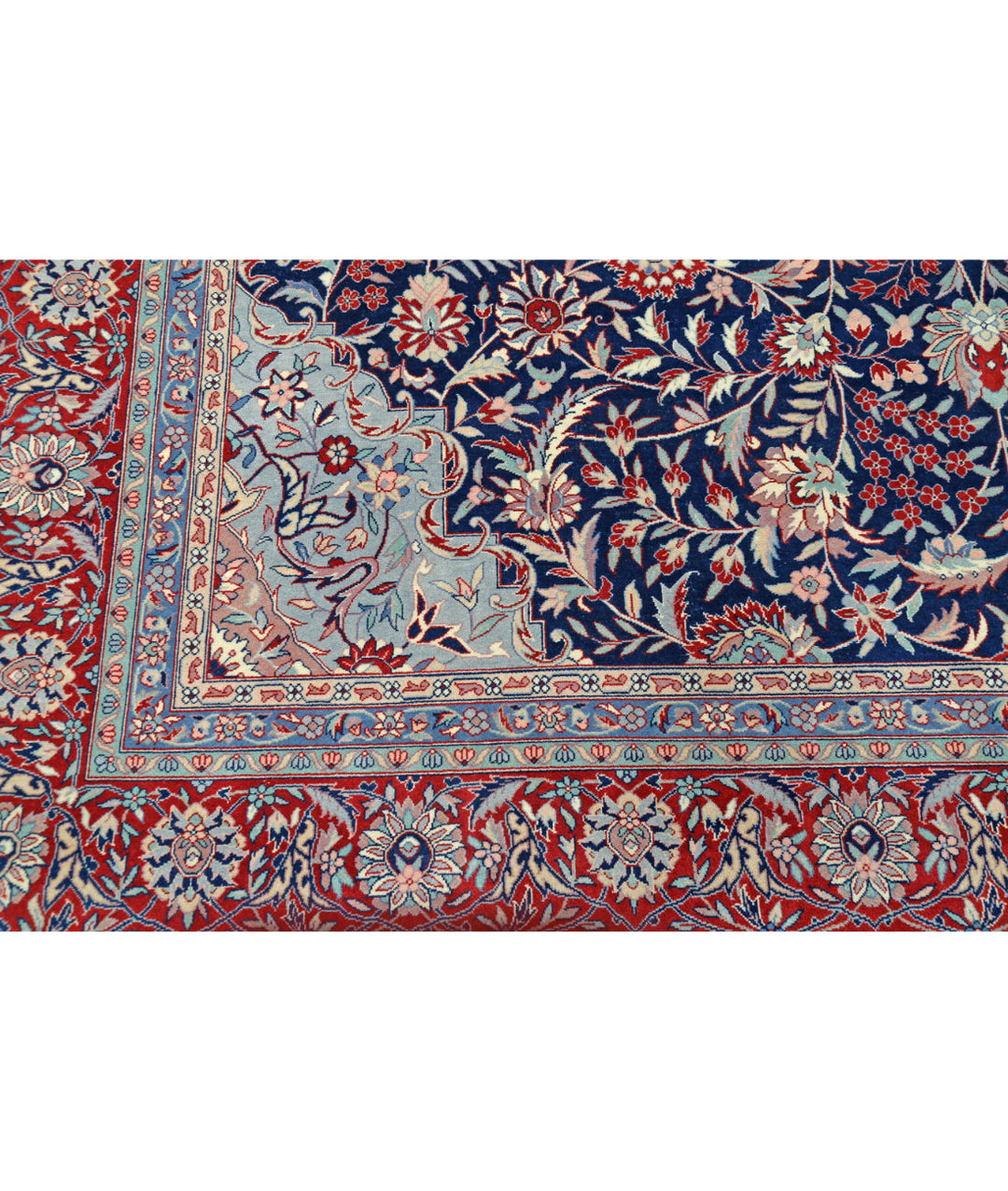 Blue Pakistani Oriental Rug 9' 9" x 13' 10" Hand-Knotted | No. AT91629