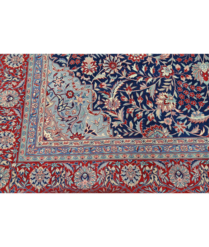 Blue Pakistani Oriental Rug 9' 9" x 13' 10" Hand-Knotted | No. AT91629